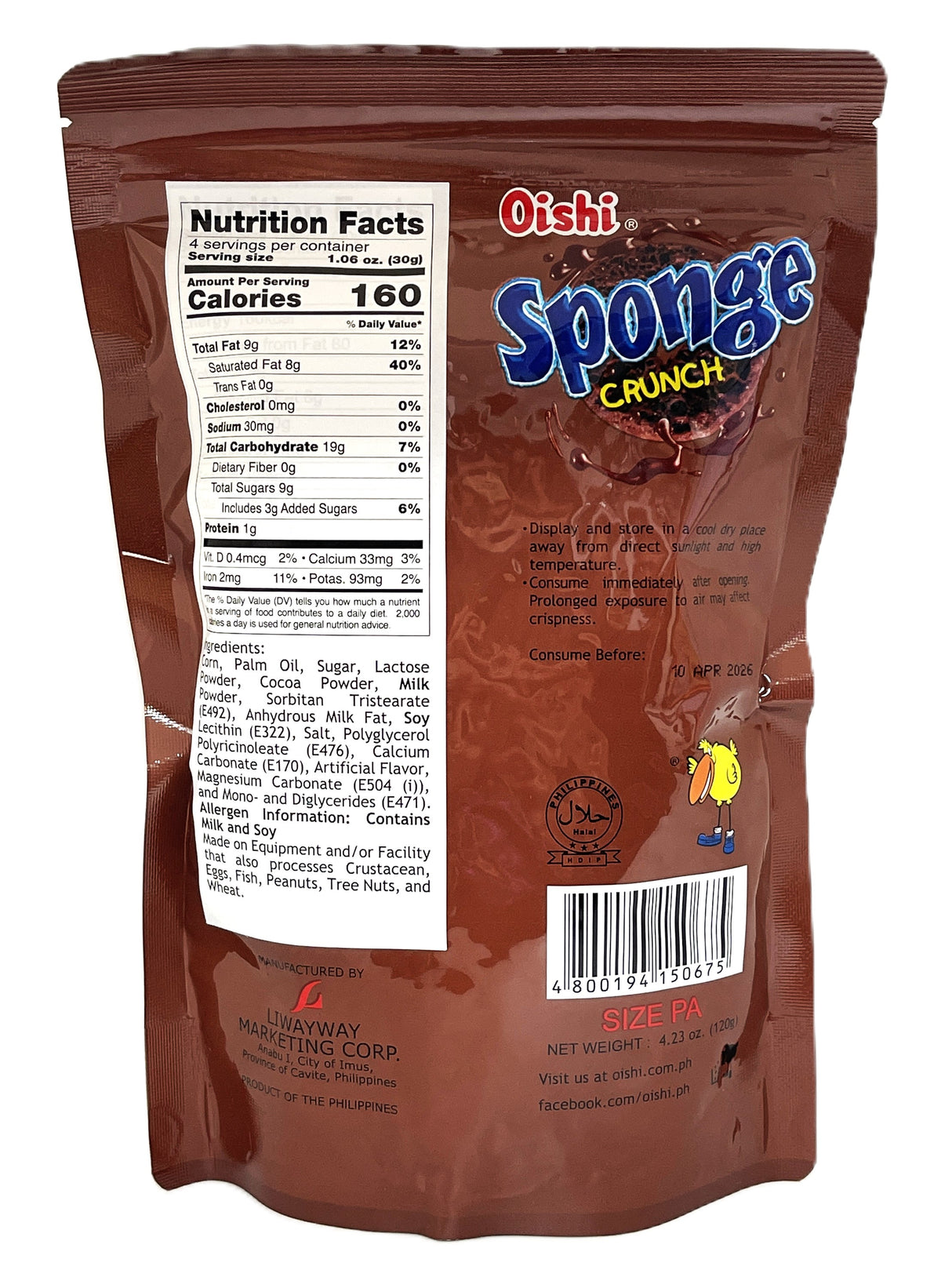 OISHI SPONGE CRUNCH (4.23oz)
