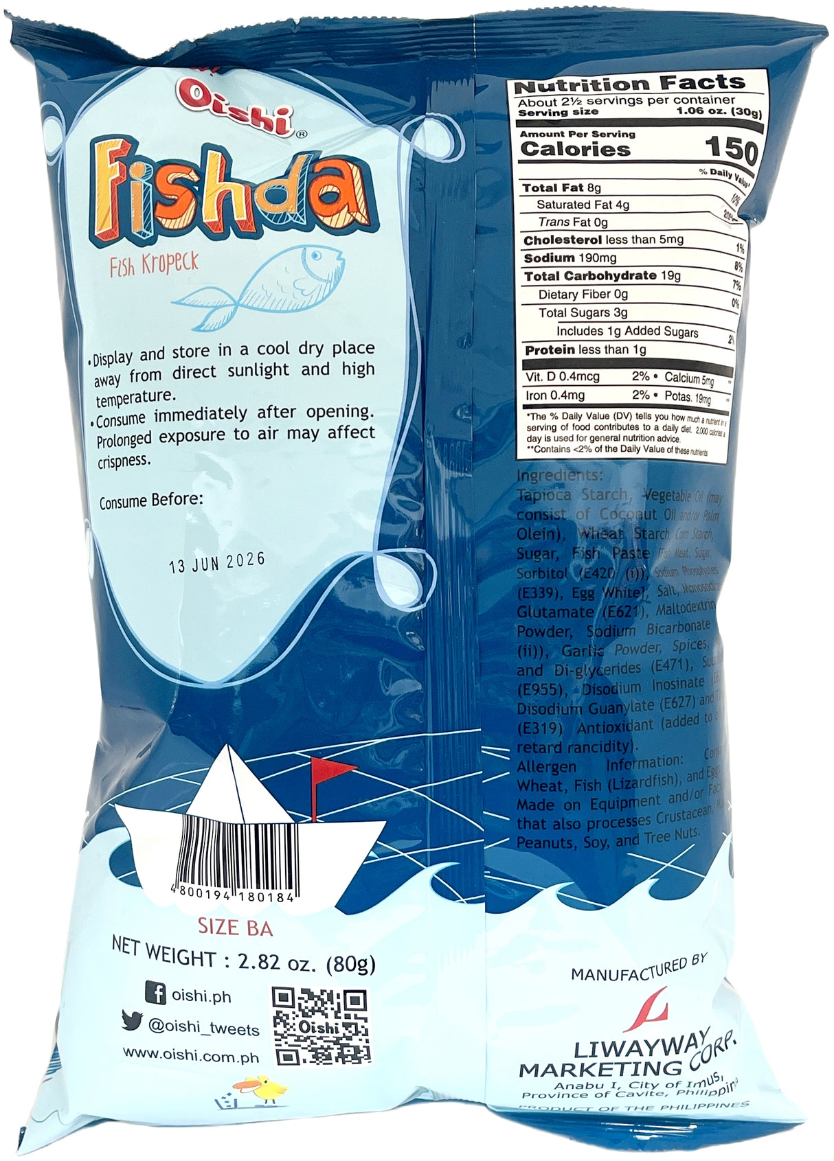 OISHI FISHDA FISH KROPECK (2.82oz)