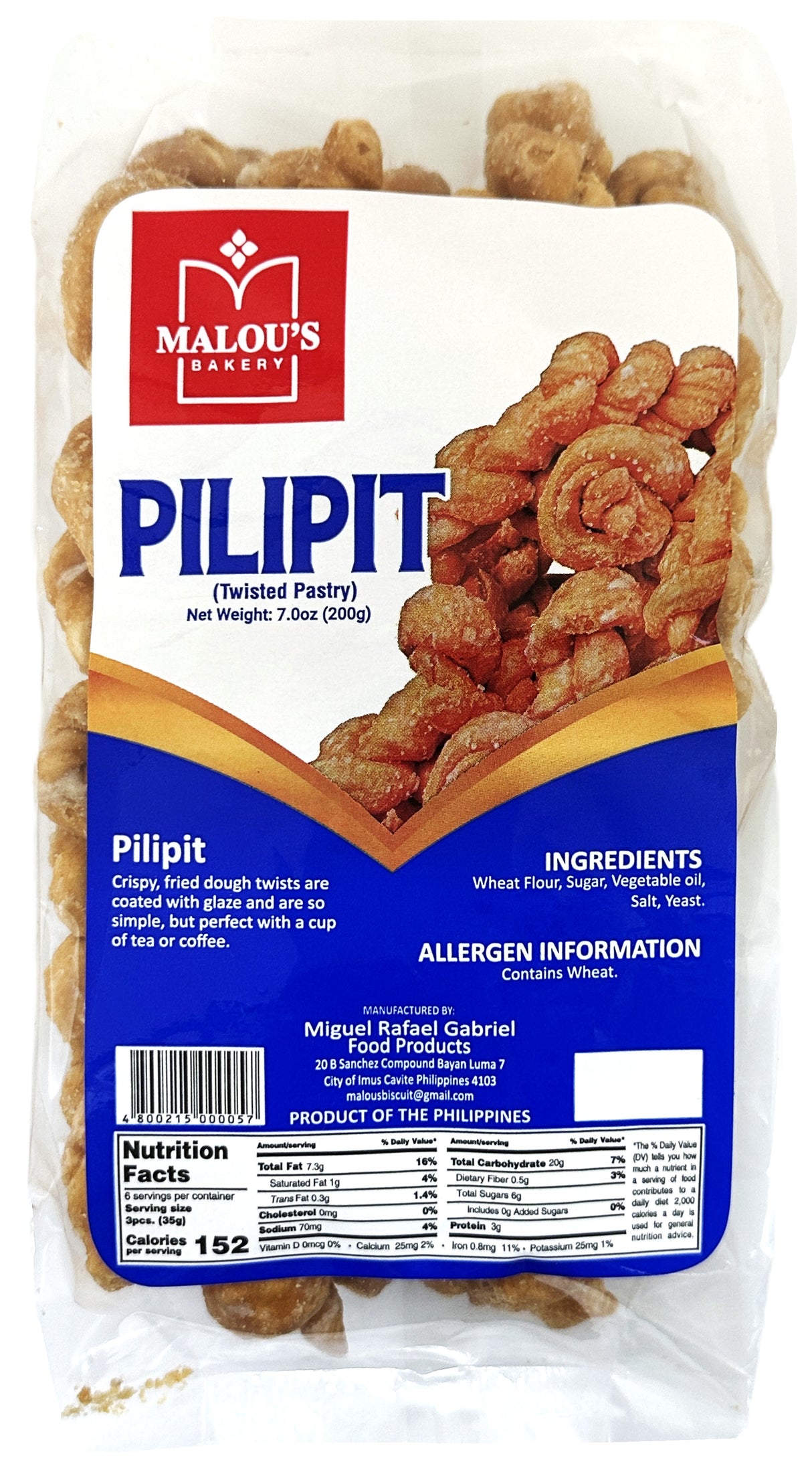 MALOU'S PILIPIT TWISTED PASTRY (7oz)