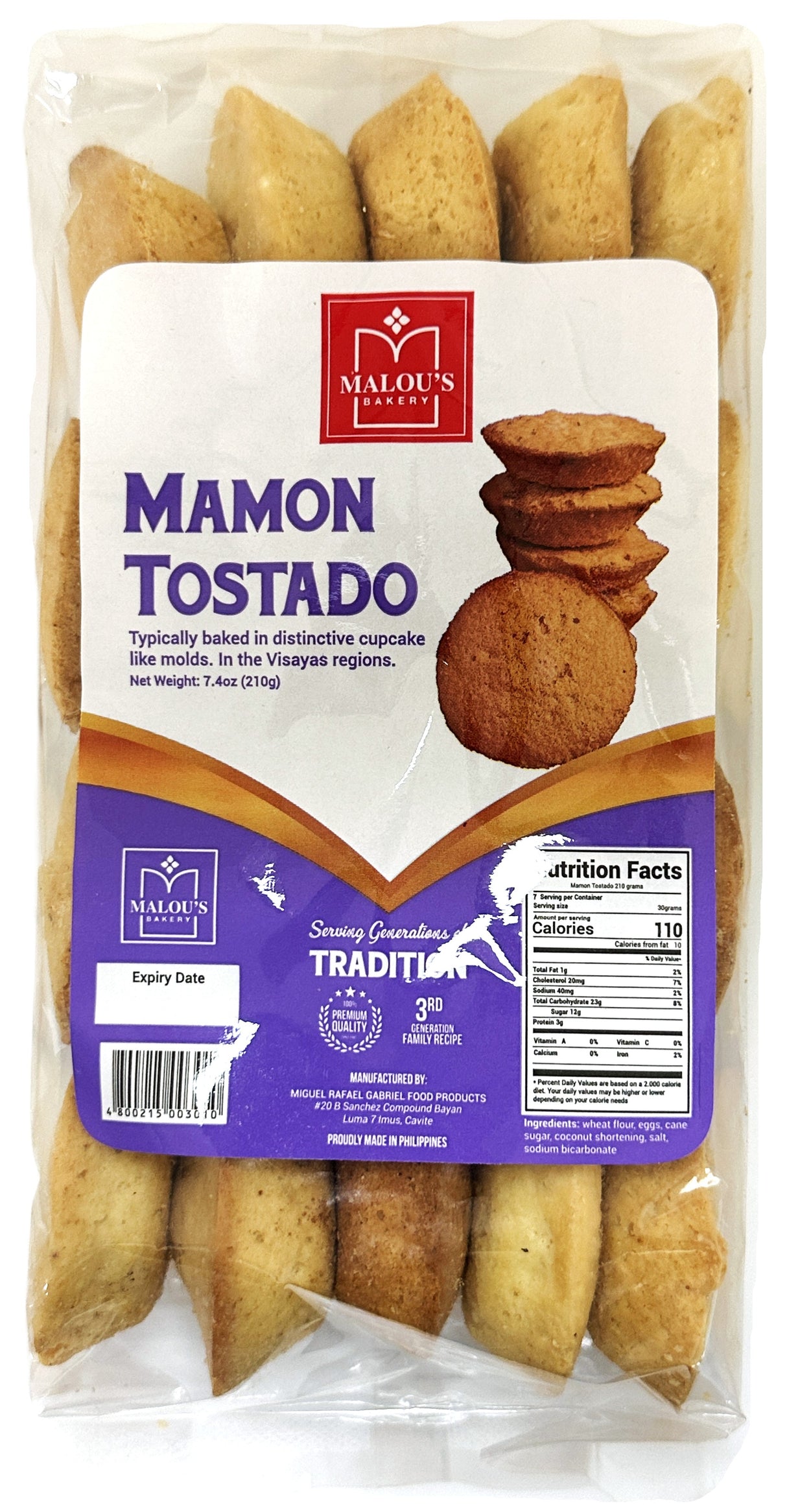 MALOU'S MAMON TOSTADO CAKES (7.4oz)