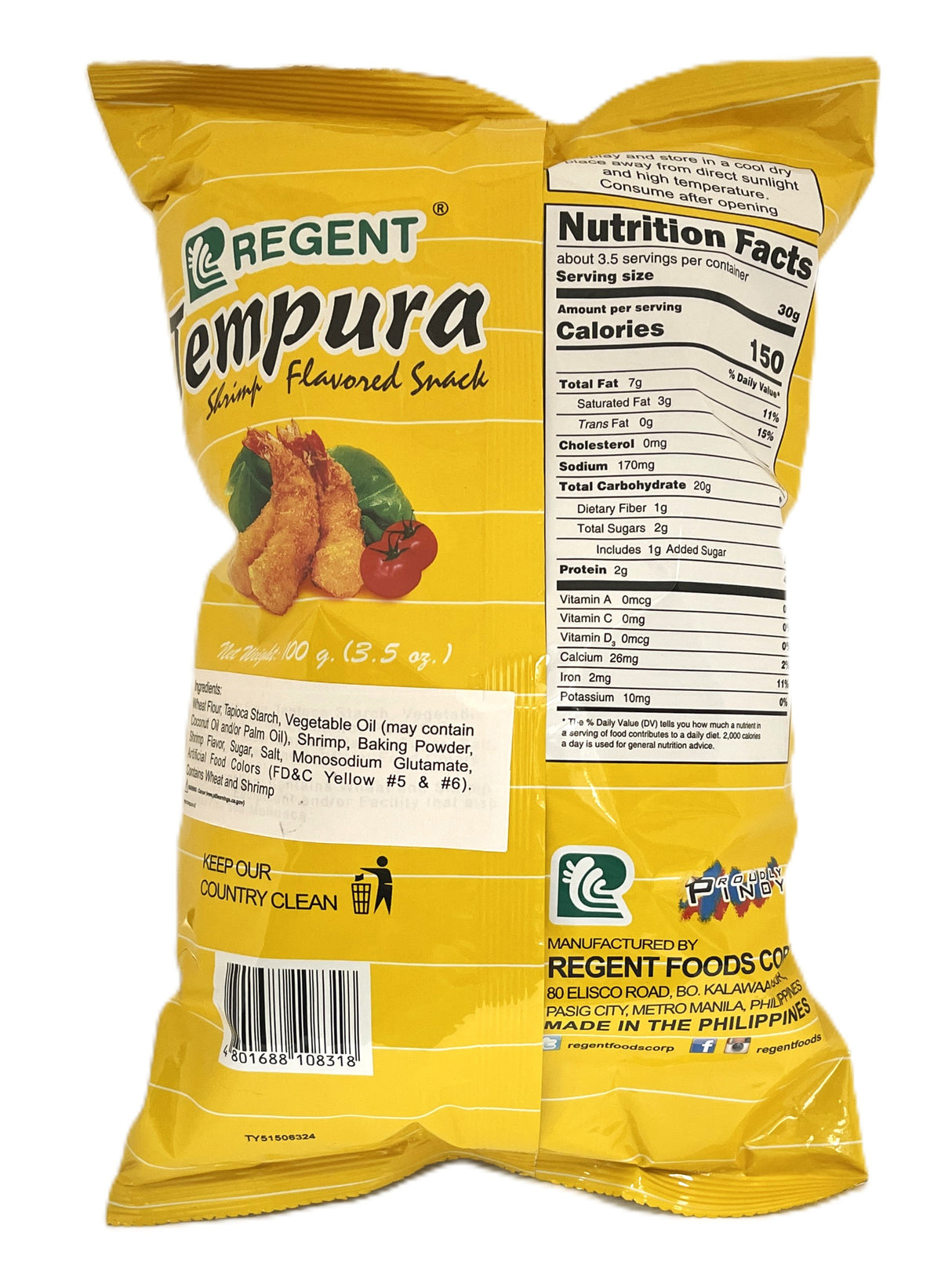 REGENT TEMPURA SHRIMP FLAVORED SNACK (3.5oz)