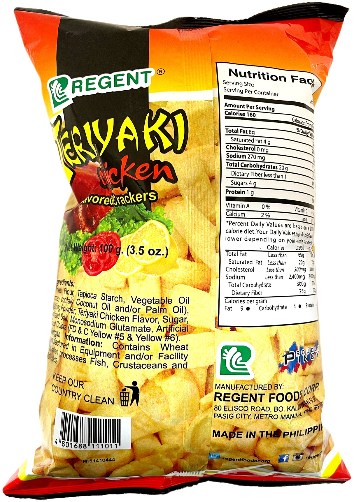 REGENT TERIYAKI CHICKEN CRACKERS (3.53oz)