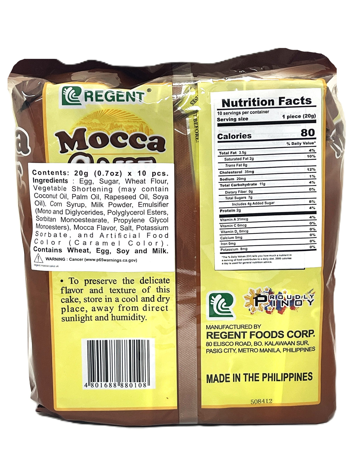 REGENT MOCCA CAKE 10PK
