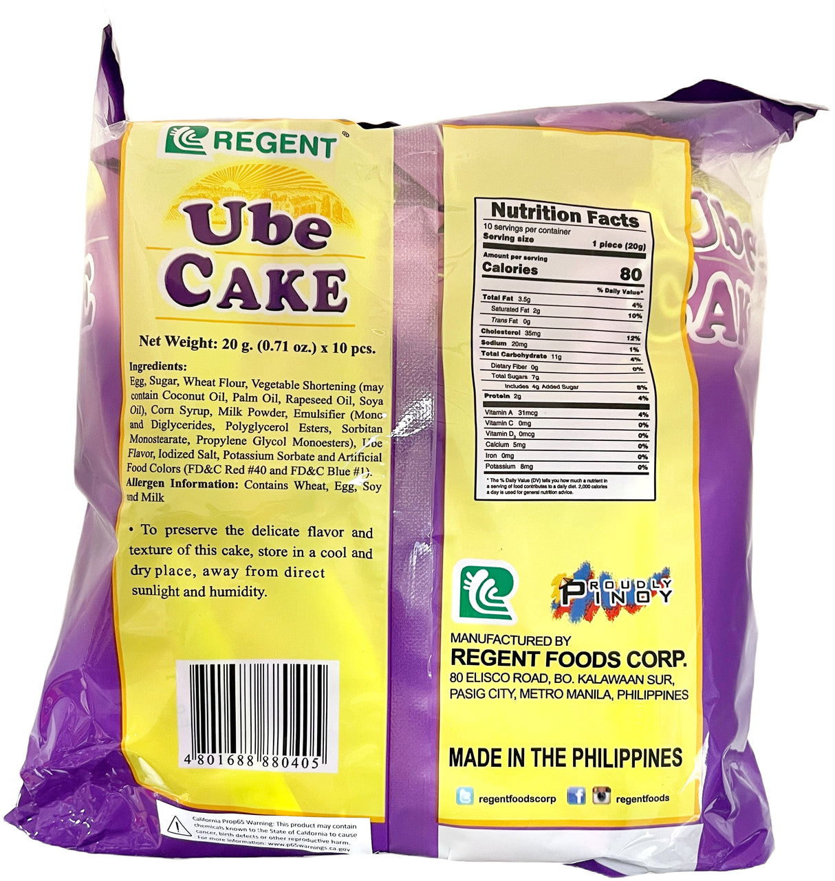 REGENT UBE CAKE 10PK