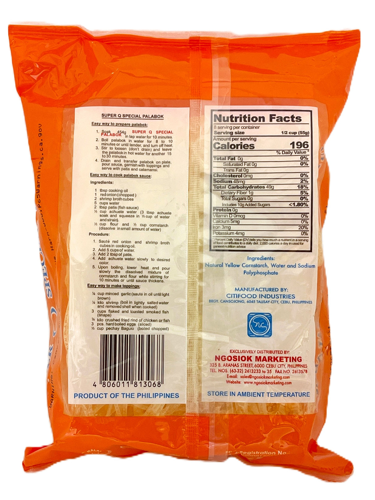SUPER Q SPECIAL PALABOK CORNSTARCH STICKS (16oz)