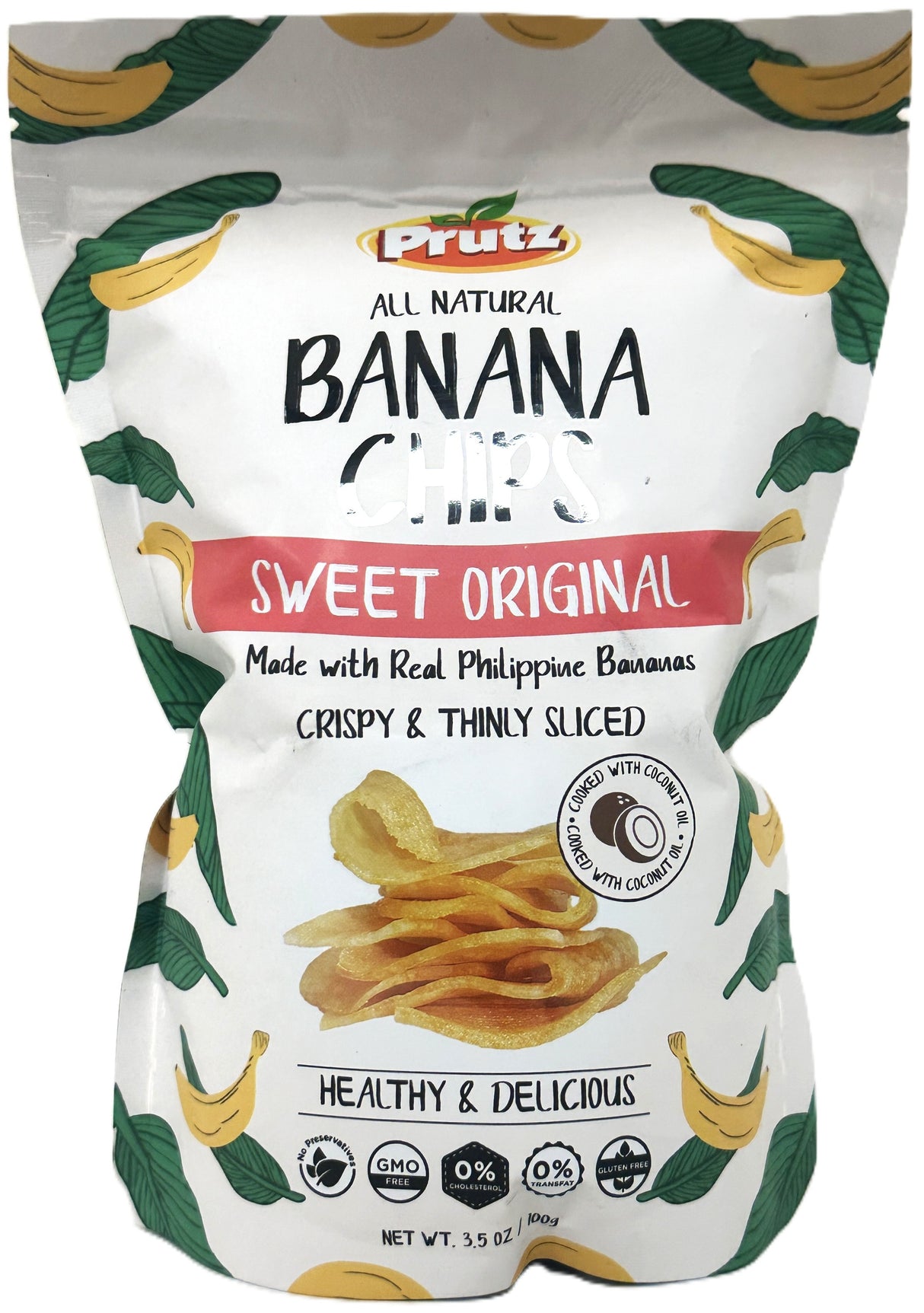 PRUTZ BANANA CHIPS - SWEET ORIGINAL (3.5oz)