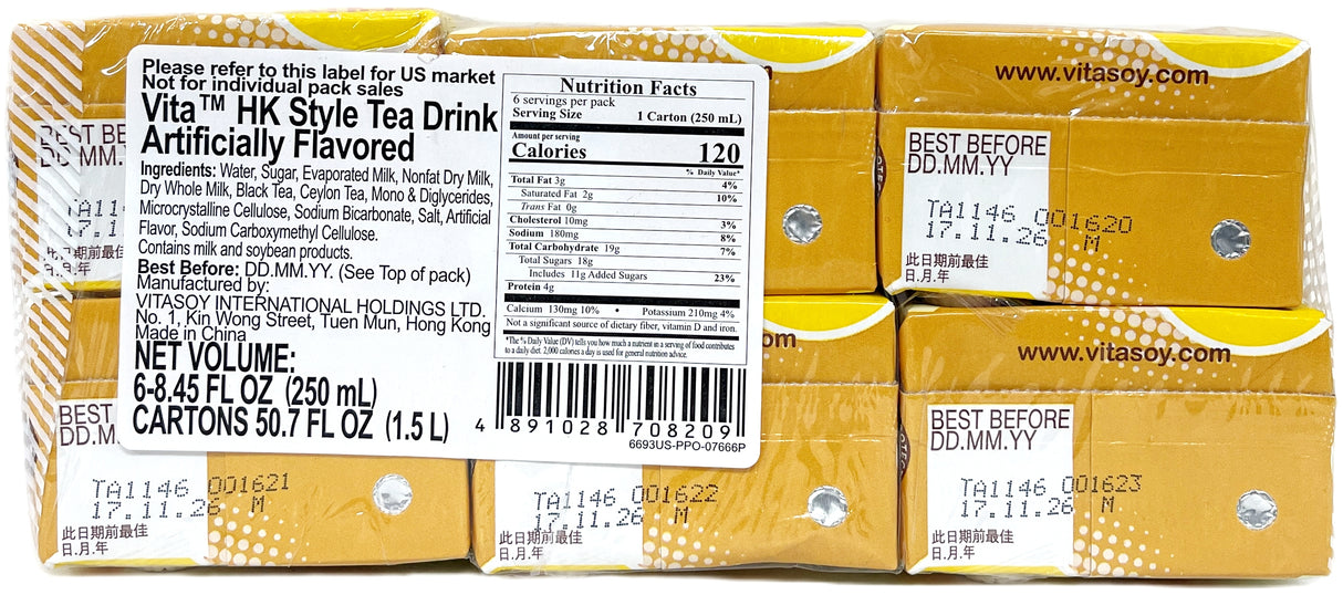 VITA HK STYLE TEA DRINK 6PK