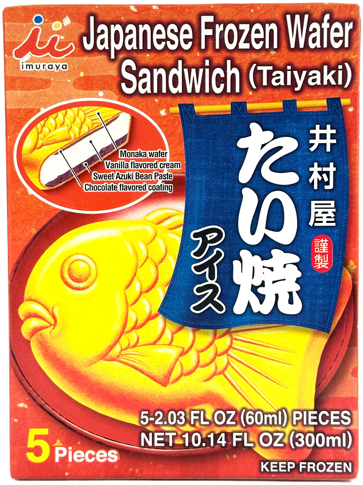 IMURAYA TAIYAKI ICE CREAM SANDWICH 5PK