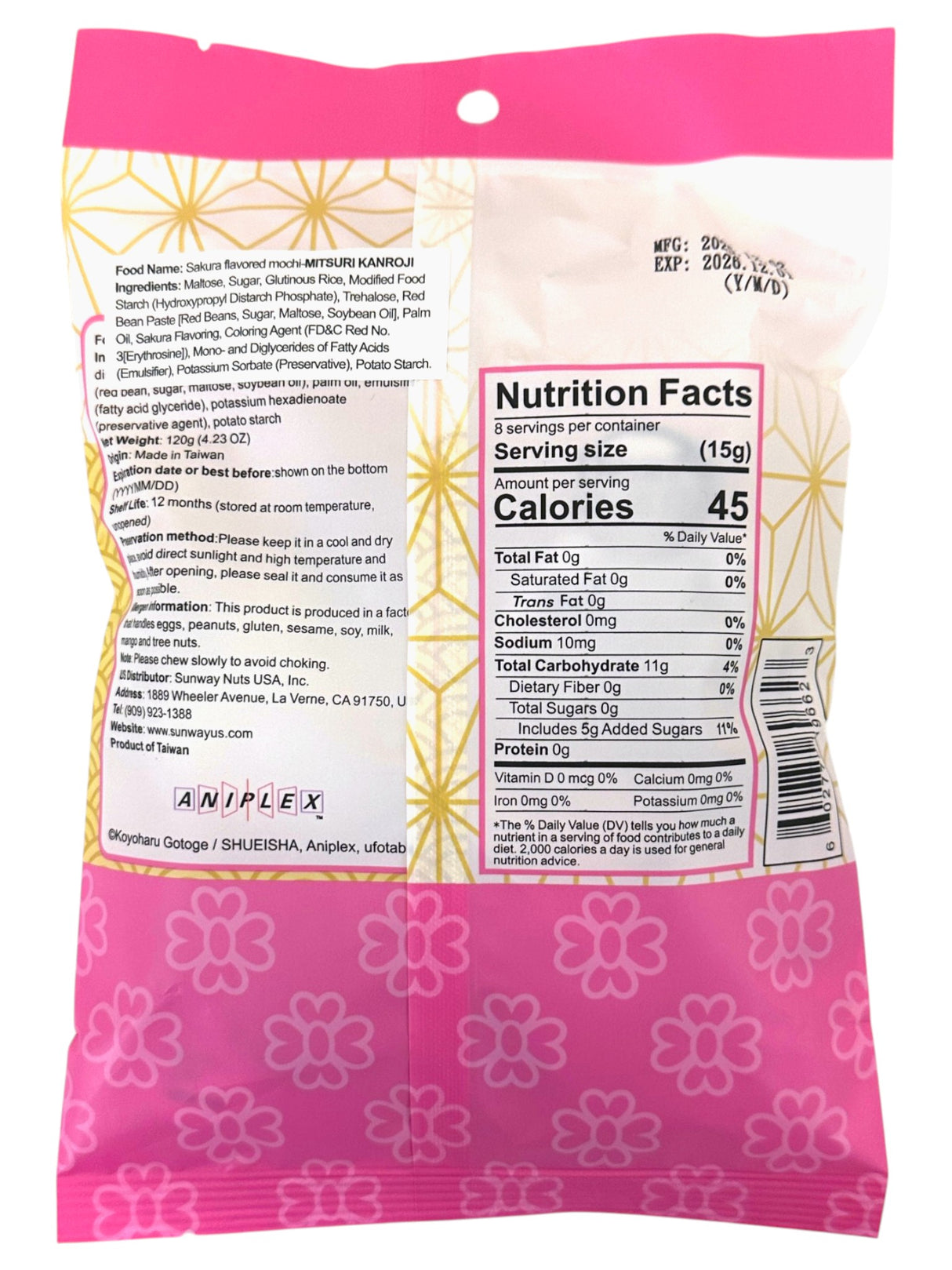 ANY YUMS DEMON SLAYER MOCHI - SAKURA (4.23oz)
