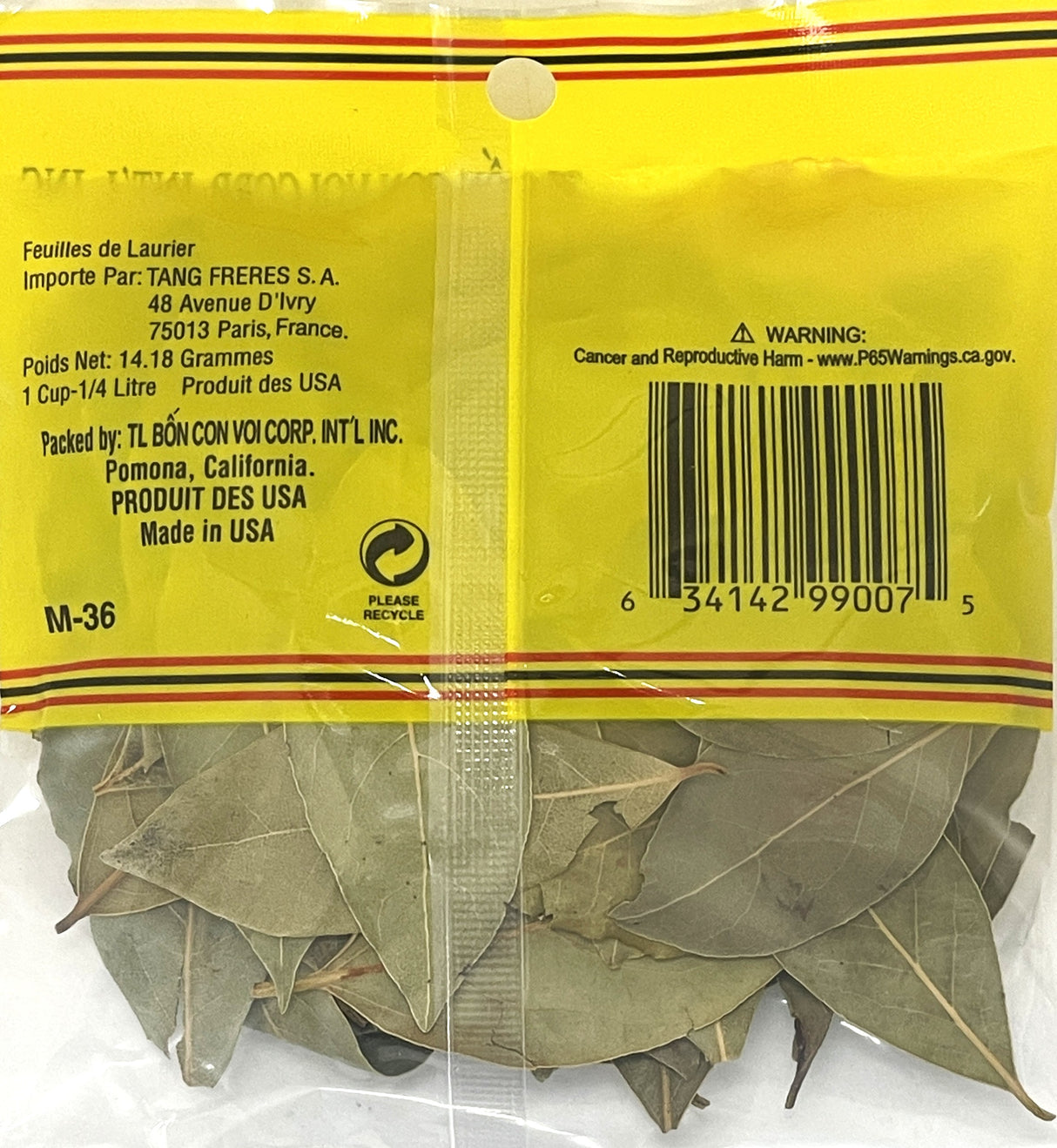 T.L. BỐN CON VOI CORP. WHOLE BAY LEAVES (.5oz)