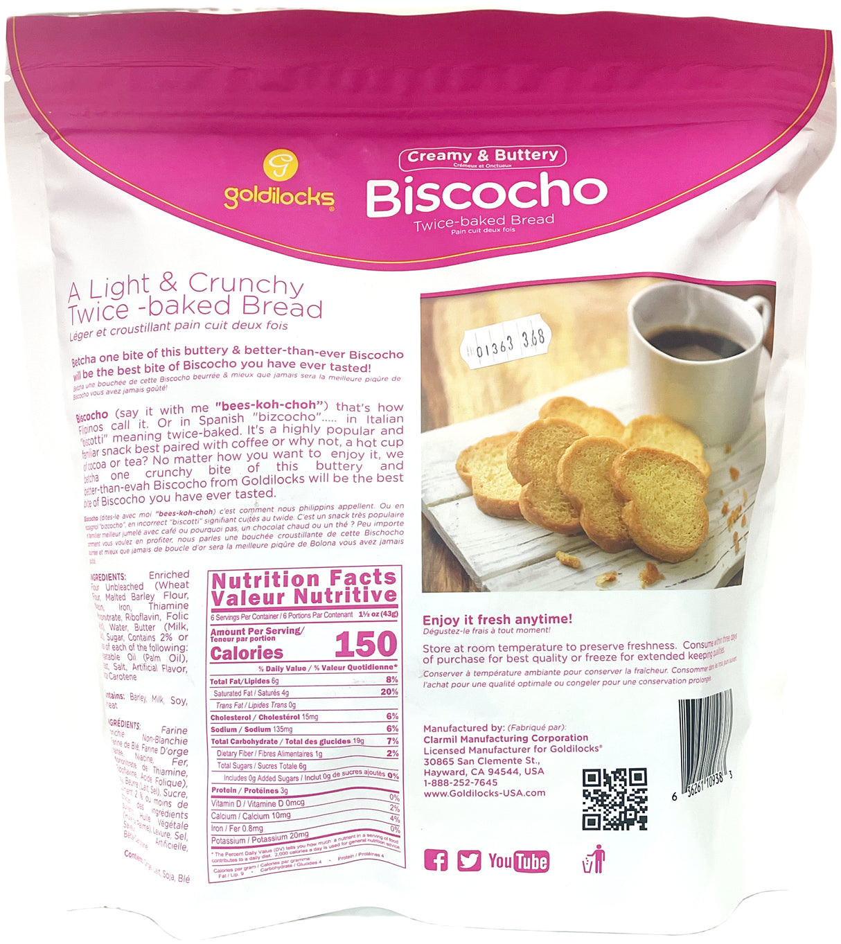 GOLDILOCKS BISCOCHO BISCUITS (9oz)