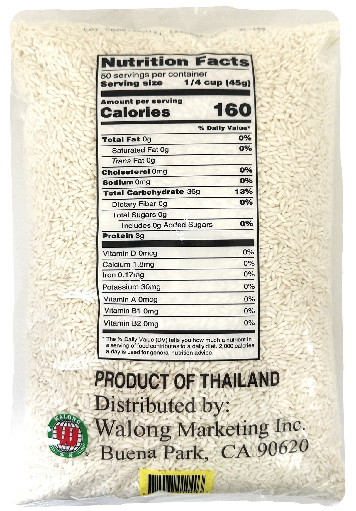 ASIAN TASTE LONG GRAIN SWEET RICE (5lb)