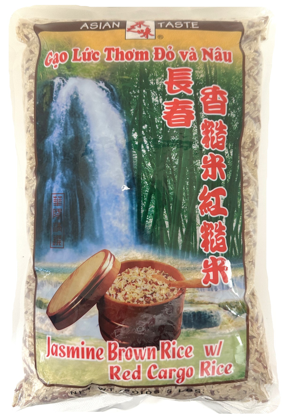 ASIAN TASTE JASMINE BROWN RICE WITH CARGO RICE (5lb)
