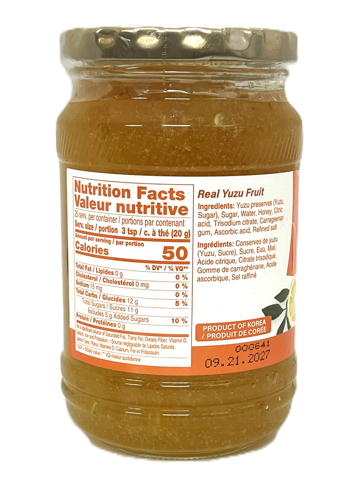 JAYONE TEA WITH HONEY - YUZU (17.6oz)