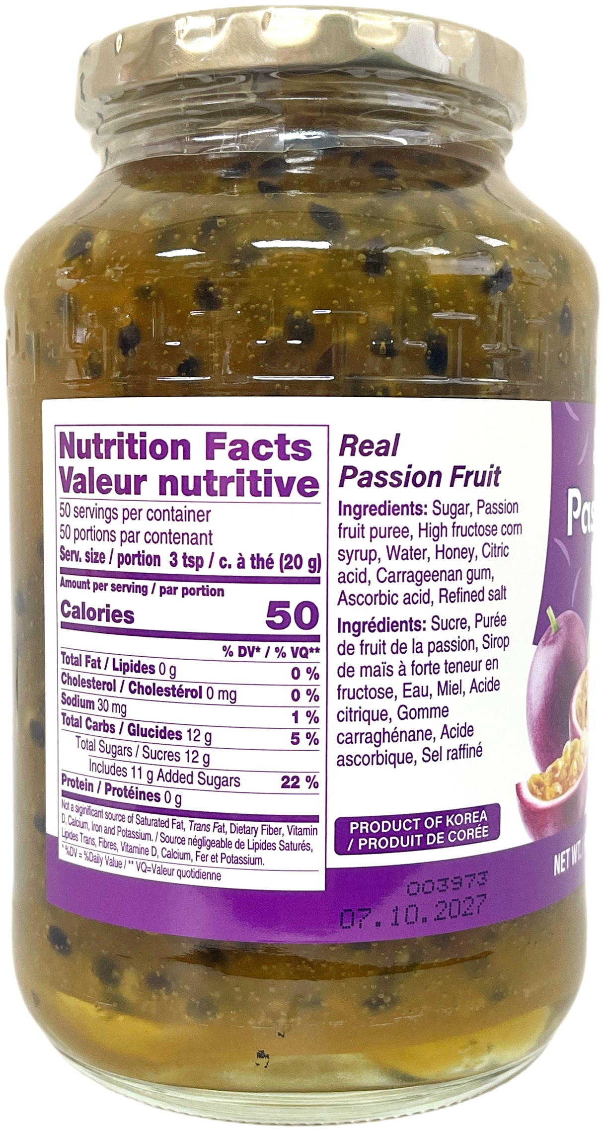 JAYONE TEA WITH HONEY - PASSIONFRUIT (35.2oz)