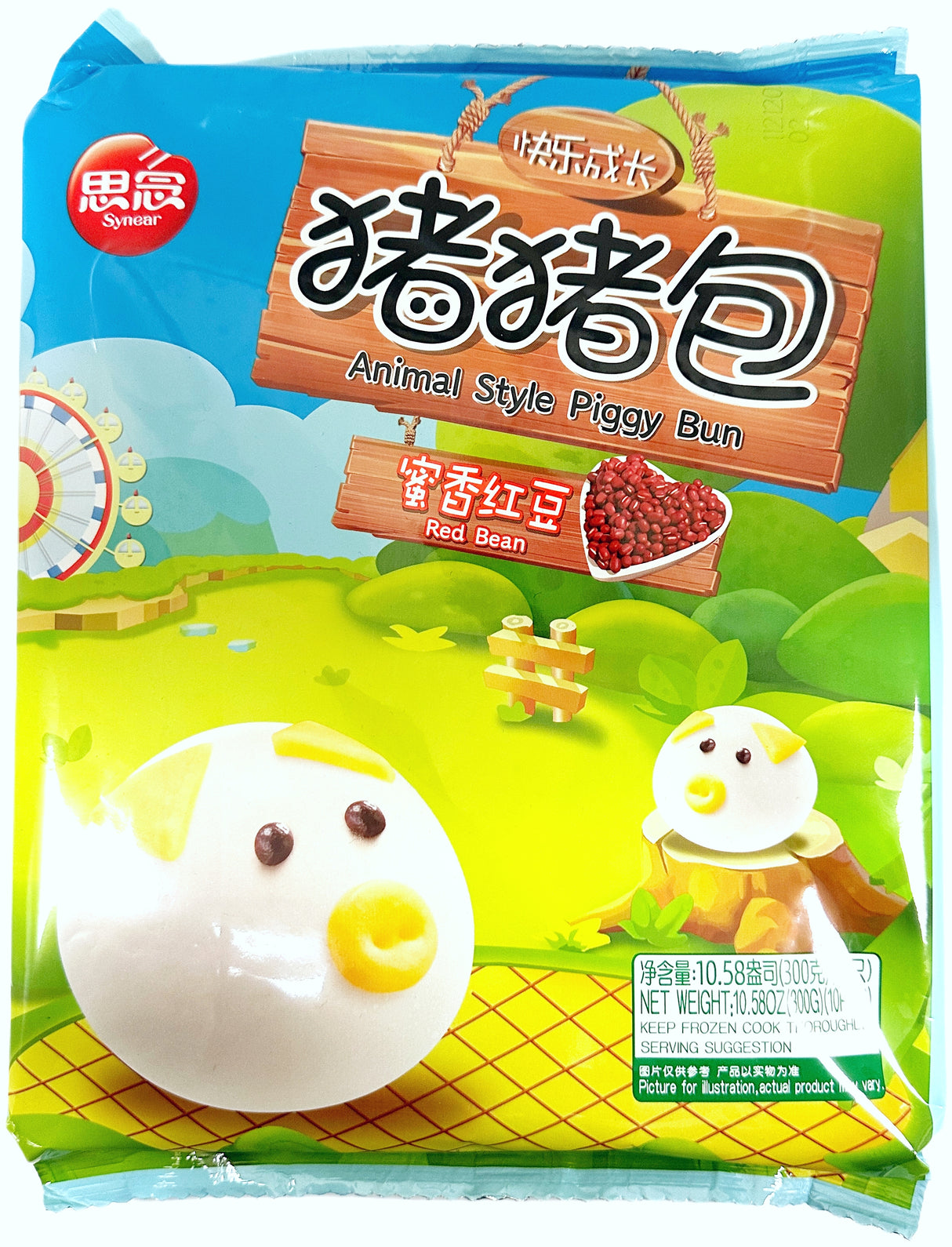 SYNEAR FROZEN RED BEAN PIGGY BUN (10.58oz)