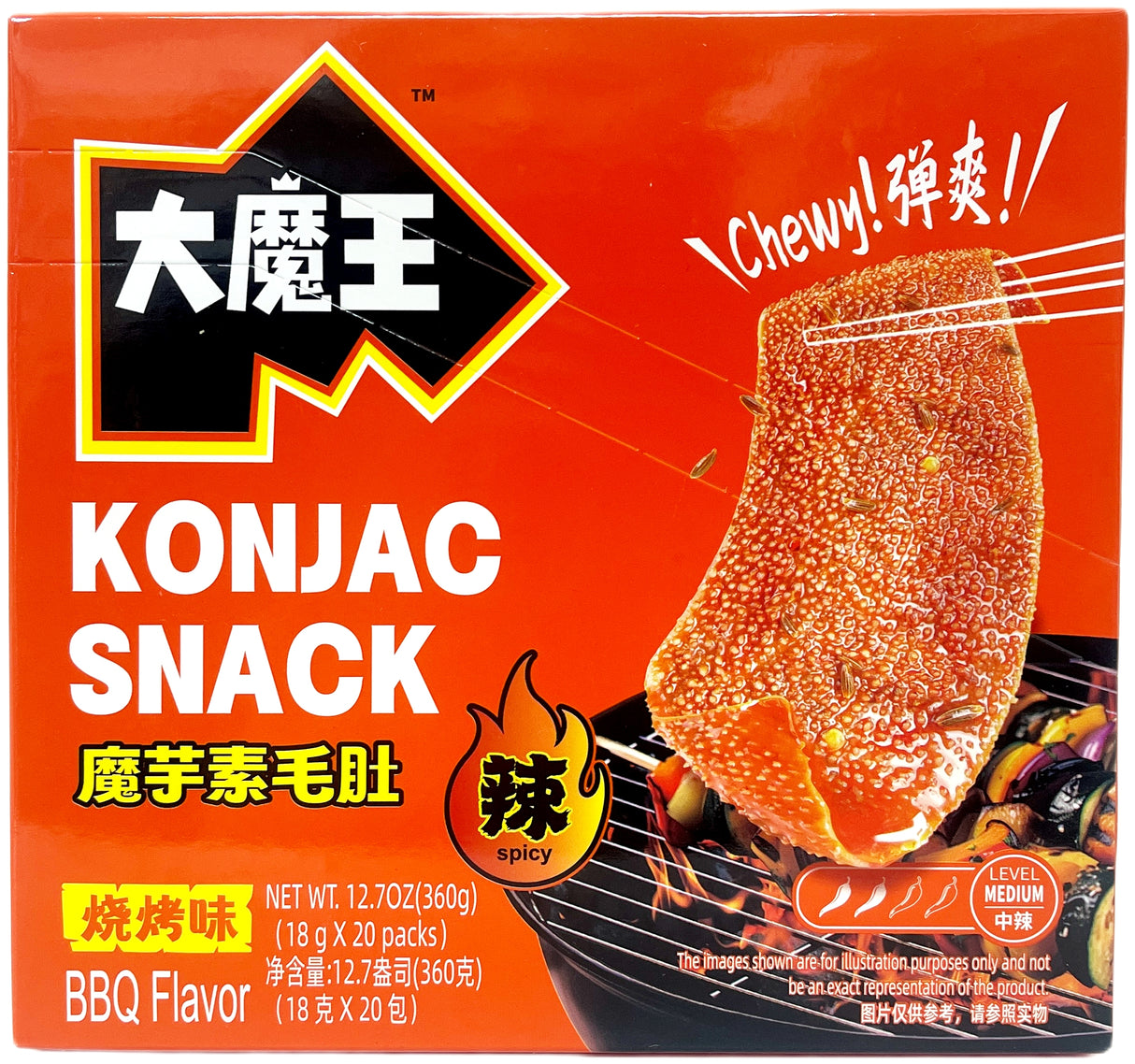 DEMON KING KONJAC SNACK 20PK - SPICY BBQ