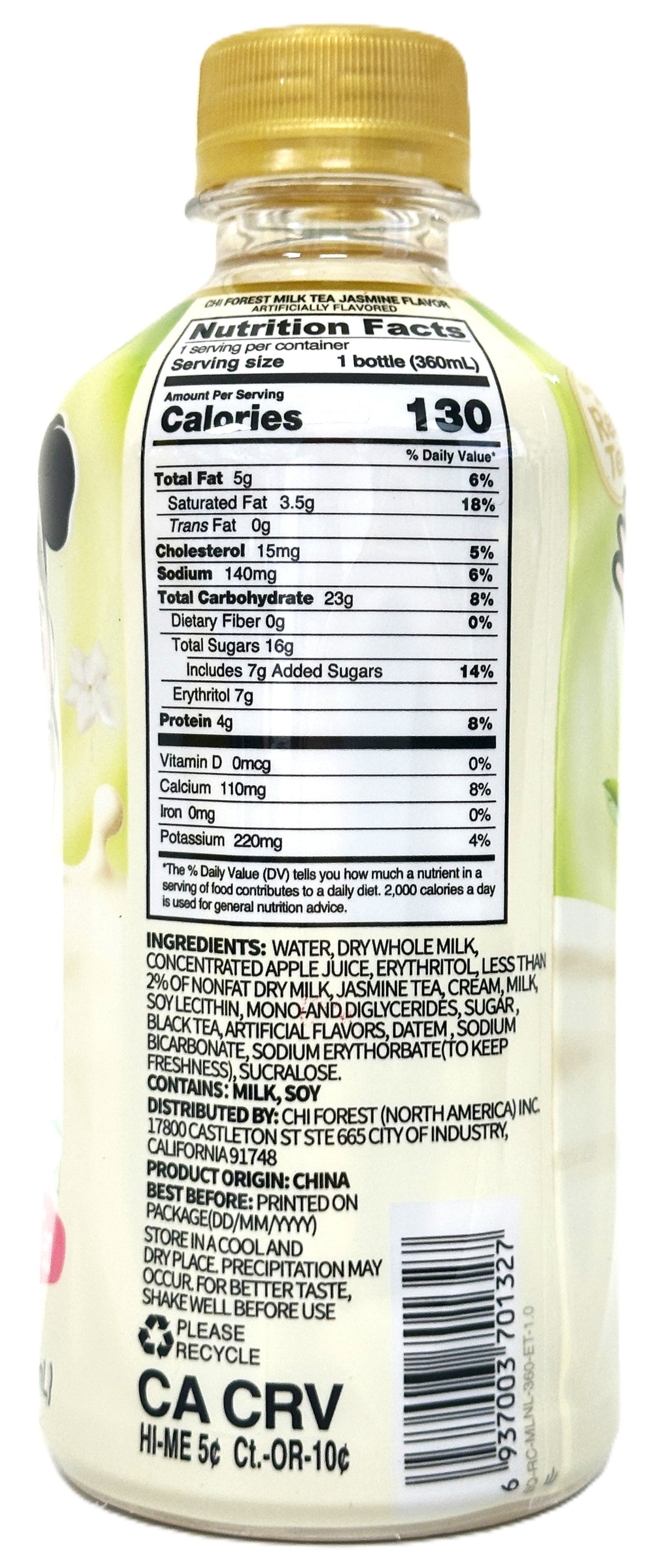 CHI FOREST JASMINE MILK TEA (12.17oz)