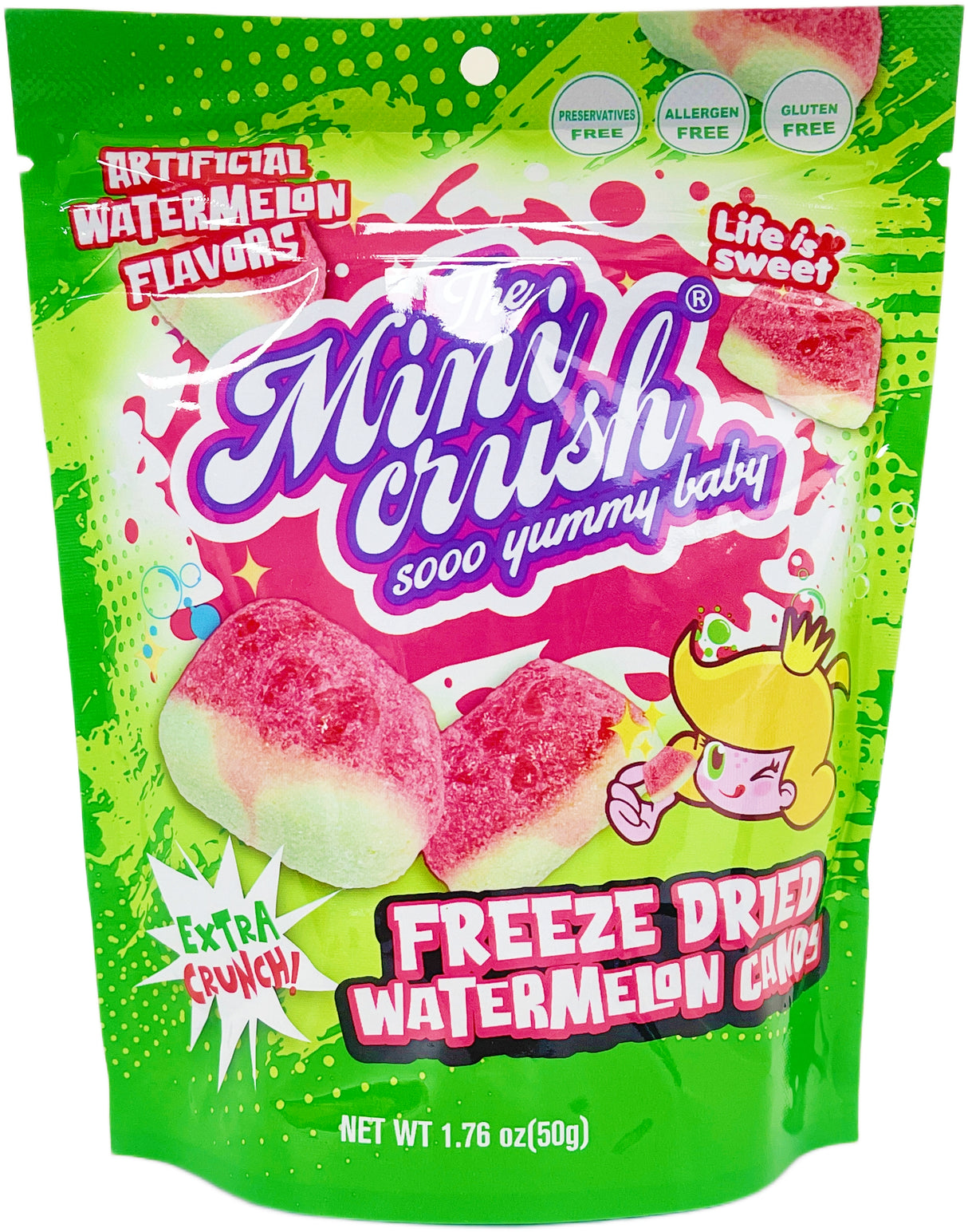 MINI CRUSH FREEZE-DRIED WATERMELON CANDY (1.76oz)