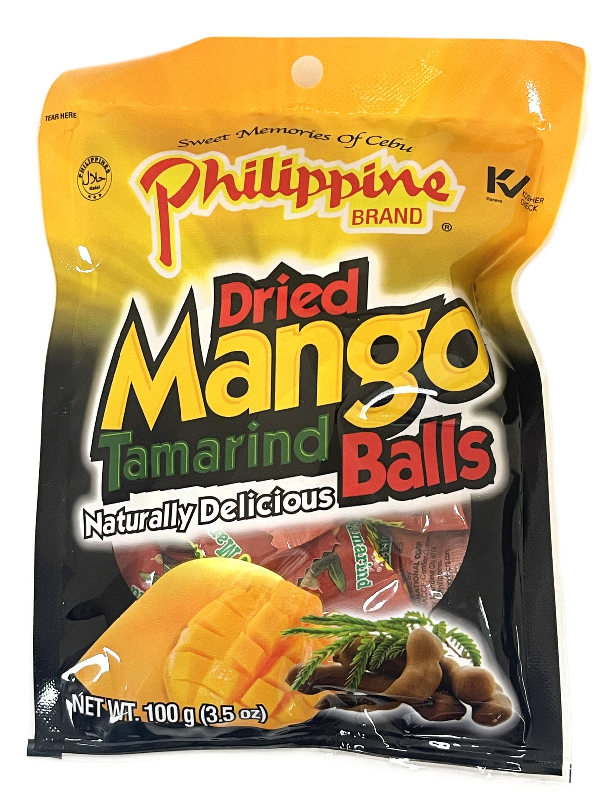 PHILIPPINE BRAND DRIED MANGO TAMARIND BALLS (3.5oz)