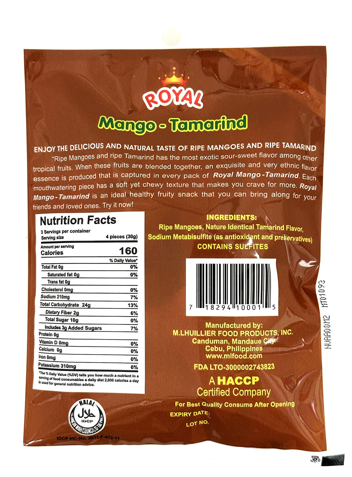 ROYAL DRIED MANGO TAMARIND CANDY (3.2oz)
