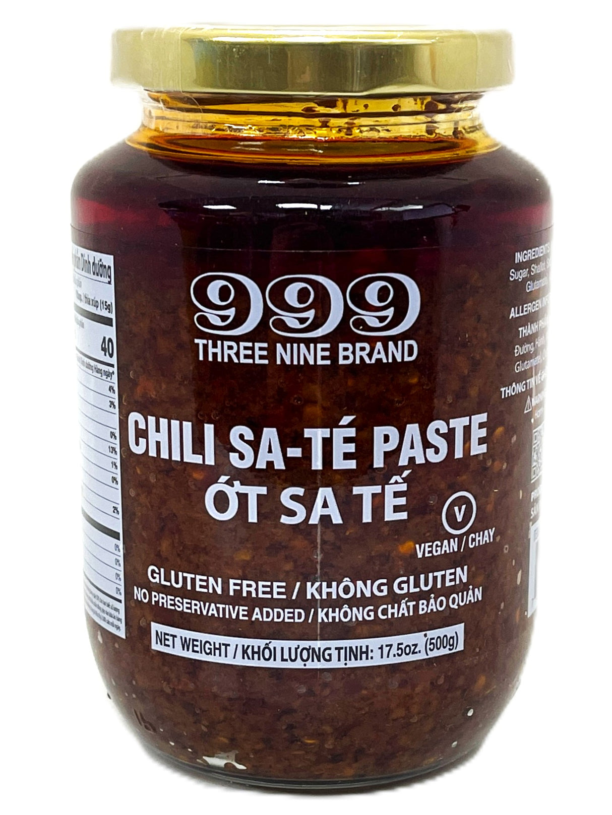 THREE NINE BRAND CHILI SA-TẾ PASTE (17.5oz)