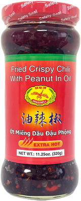 DRAGONFLY FRIED CHILI & PEANUT IN OIL (11.25oz)