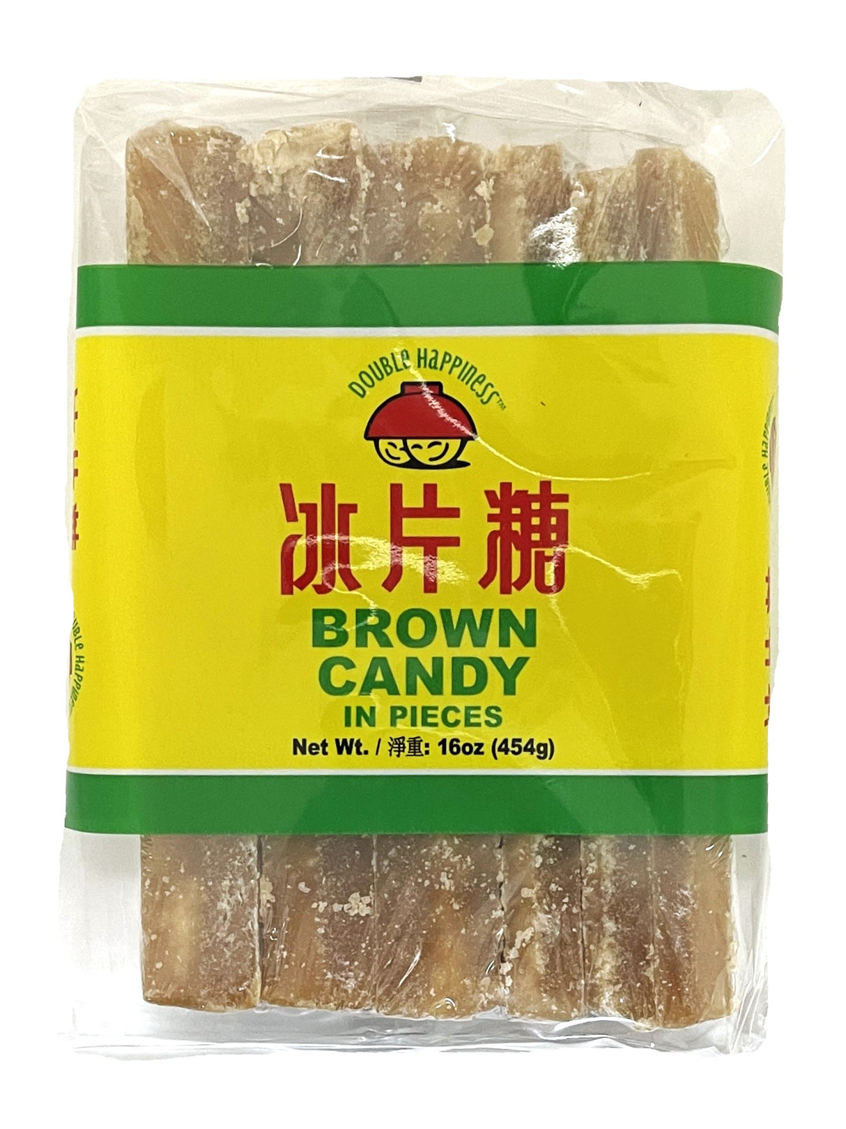 DOUBLE HAPPINESS BROWN CANDY SUGAR IN PIECES (16oz)