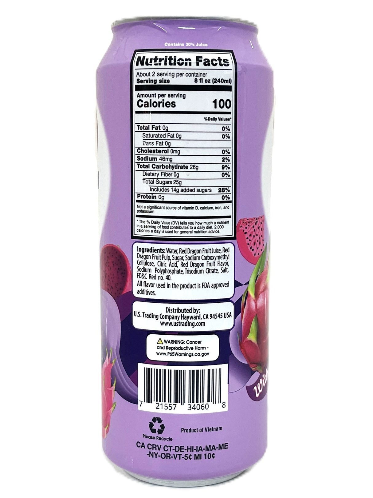 HONEYBEE DRAGONFRUIT DRINK WITH PULP (16.9oz)
