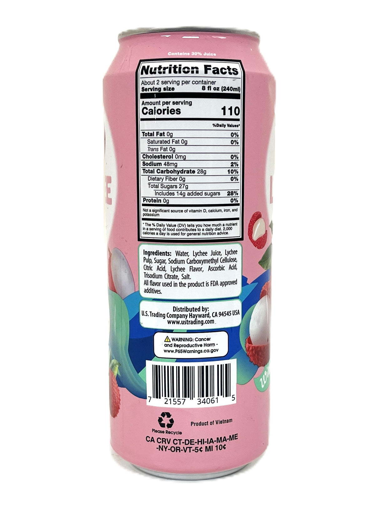 HONEYBEE LYCHEE DRINK WITH PULP (16.9oz)