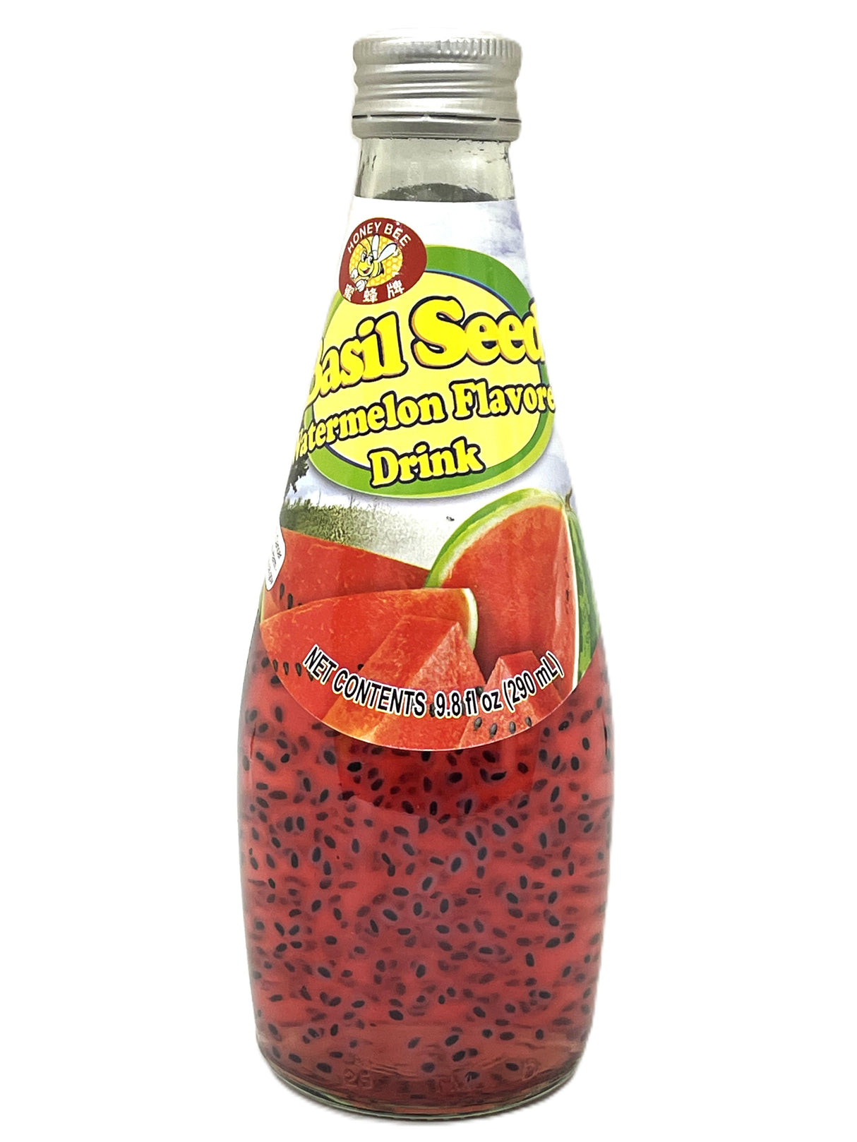 HONEYBEE BASIL SEED DRINK - WATERMELON (9.8oz)