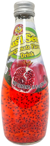 HONEYBEE BASIL SEED DRINK - POMEGRANATE (9.8oz)