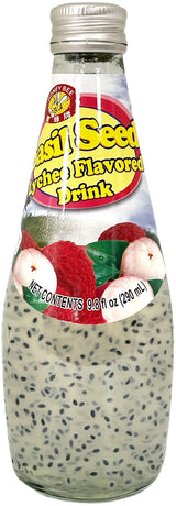 HONEYBEE BASIL SEED DRINK - LYCHEE (9.8oz)