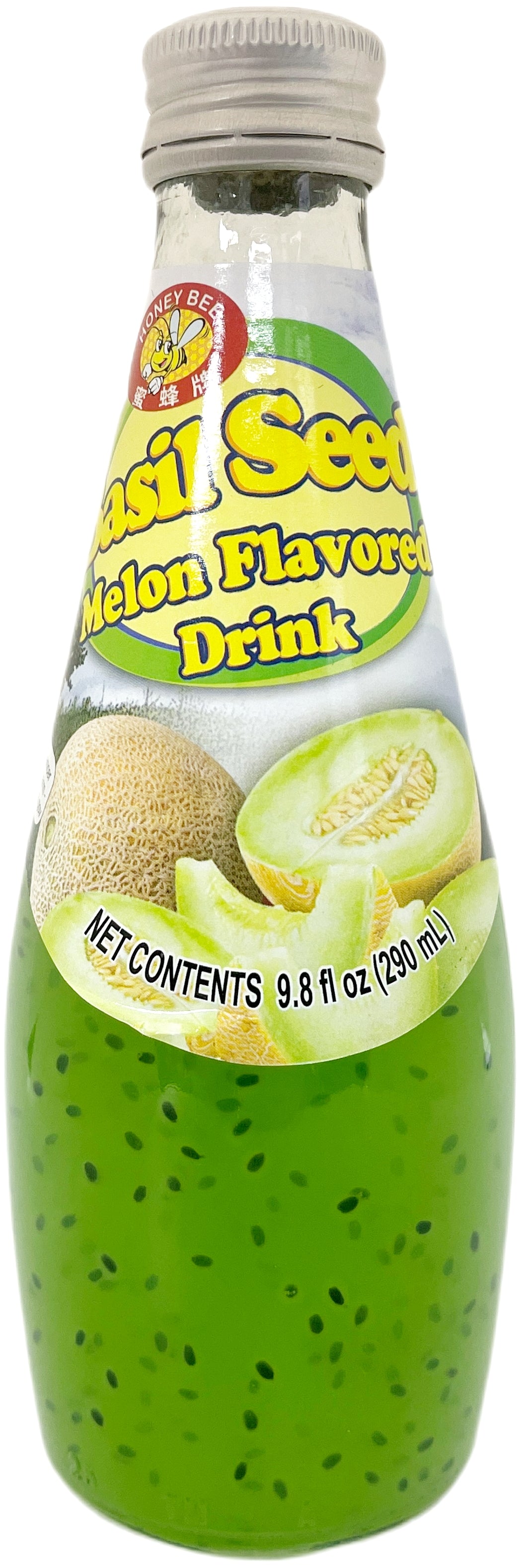 HONEYBEE BASIL SEED DRINK - MELON (9.8oz)