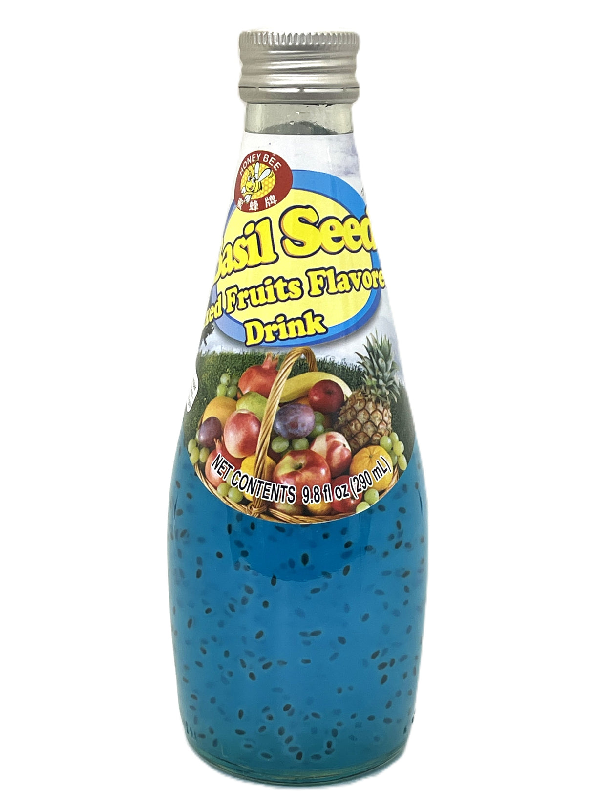HONEYBEE BASIL SEED DRINK - MIXED FRUIT FLAVOR (9.8oz)