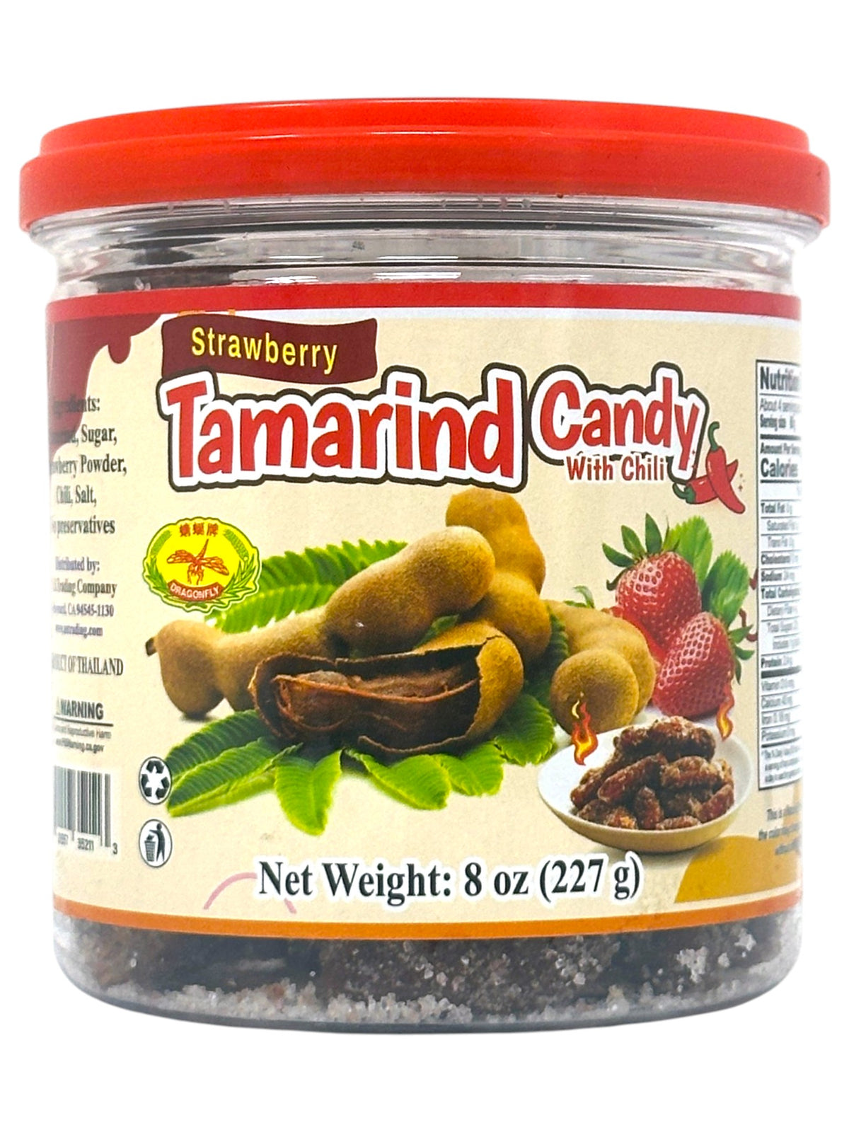 DRAGONFLY STRAWBERRY TAMARIND CANDY WITH CHILI (8oz)
