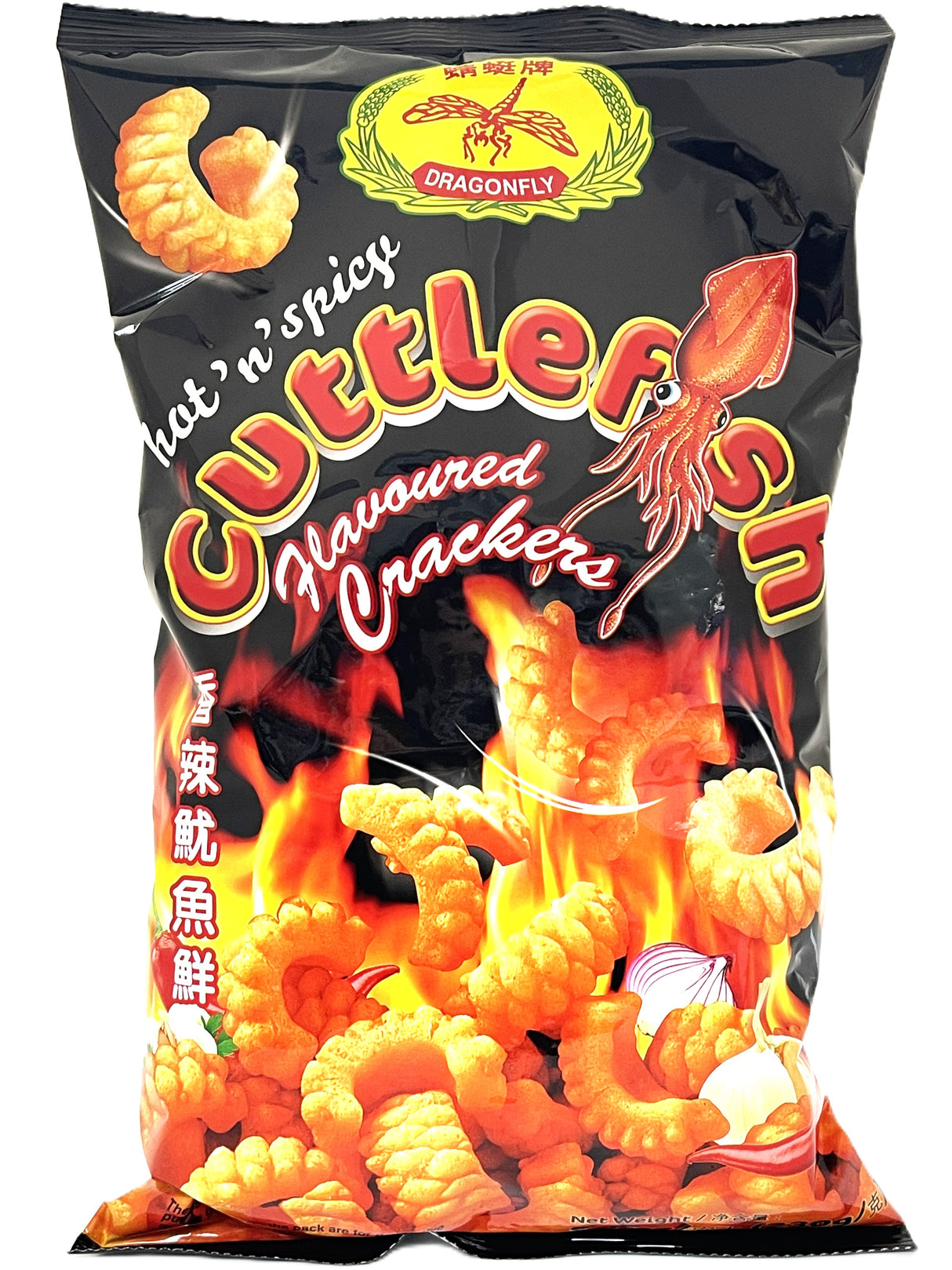 DRAGONFLY CUTTLEFISH CRACKERS - HOT & SPICY (8oz)