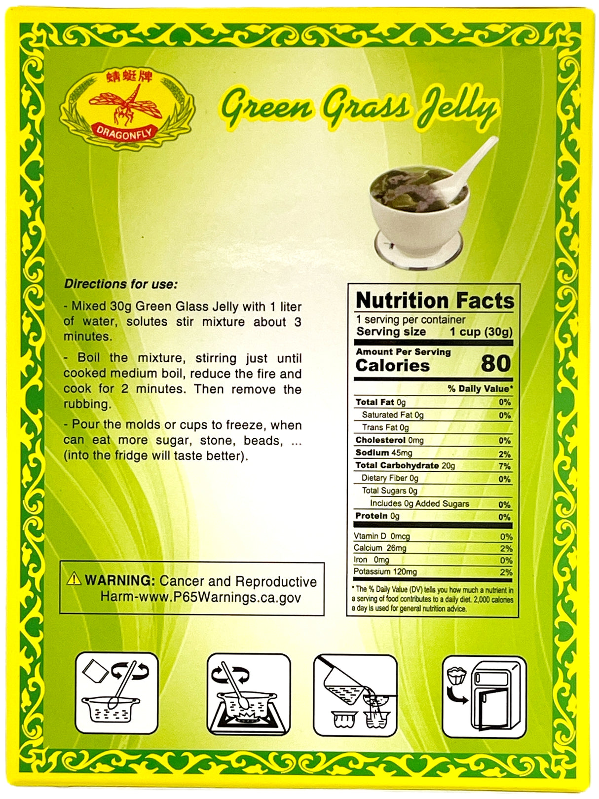 DRAGONFLY GREEN GRASS JELLY MIX (1.06oz)
