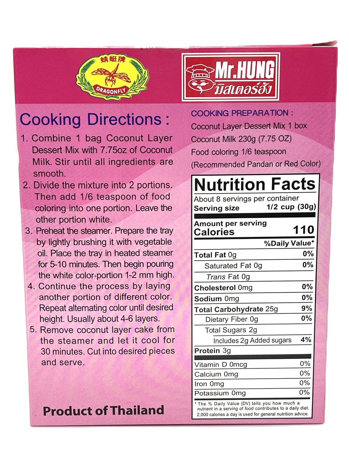 MR. HUNG COCONUT LAYER CAKE MIX (8oz)