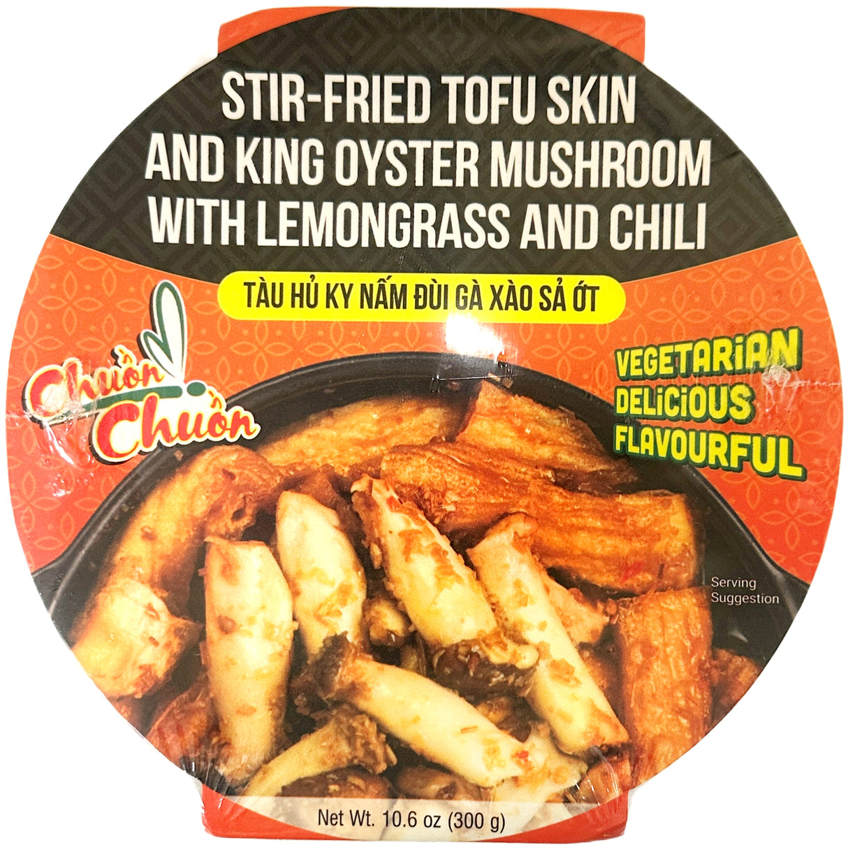 CHUON CHUON FROZEN MEAL: STIR-FRIED TOFU SKIN & KING OYSTER MUSHROOM (10.6oz)