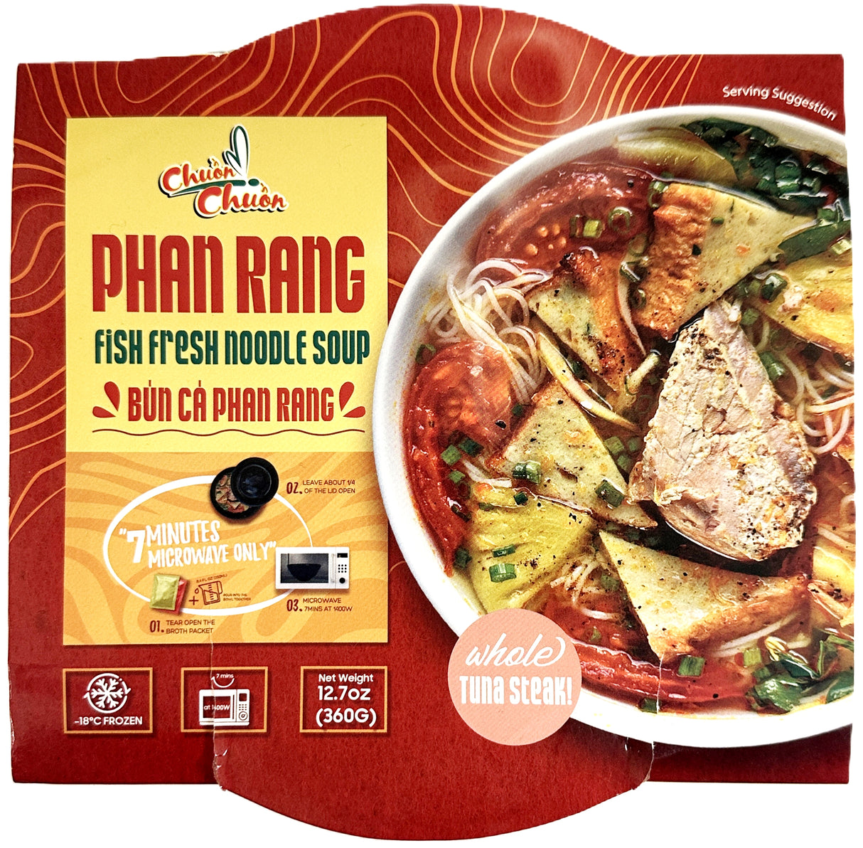 CHUON CHUON FROZEN MEAL: PHAN RANG FISH FRESH NOODLE SOUP (12.7oz)
