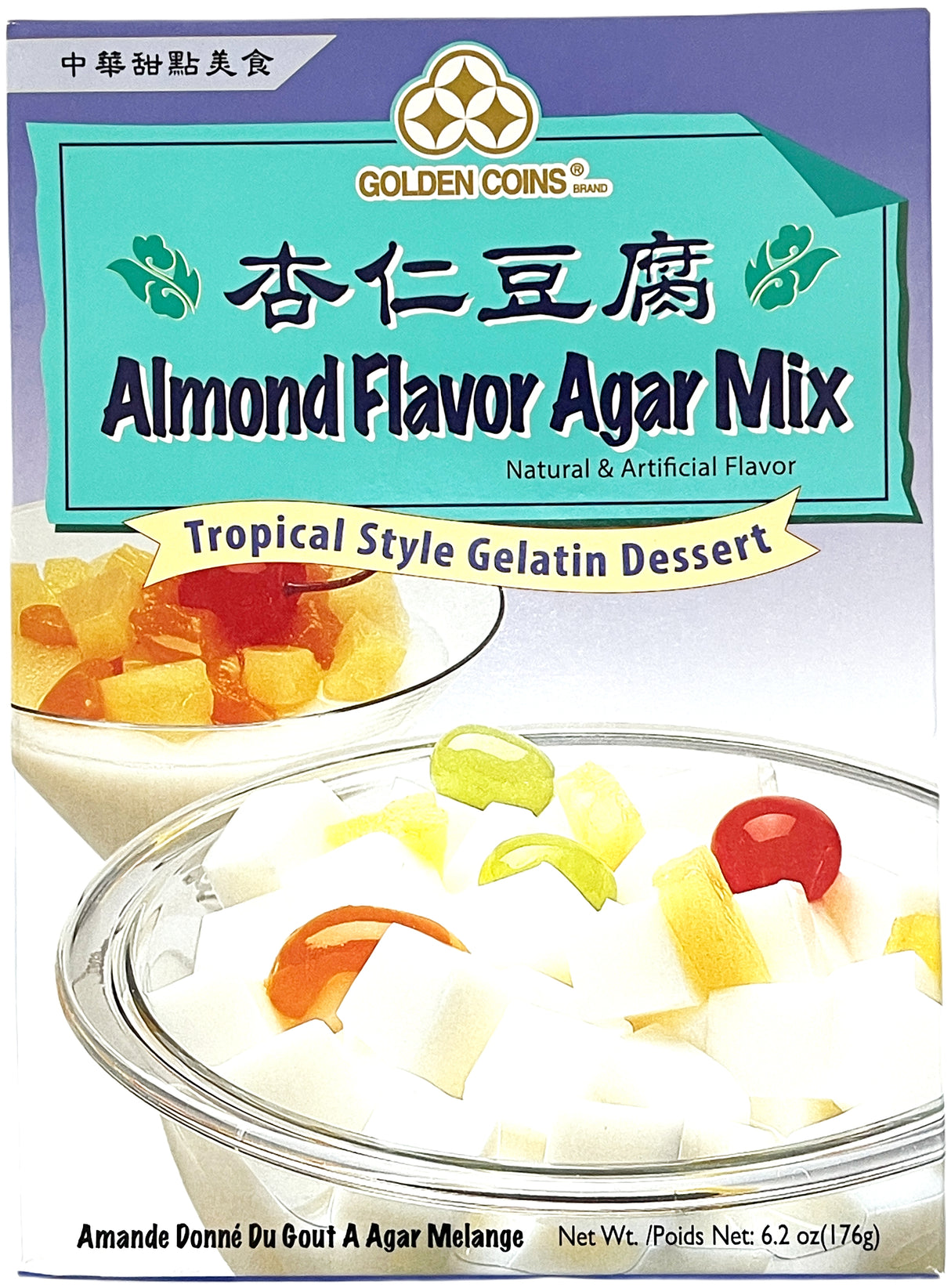 GOLDEN COINS ALMOND FLAVOR AGAR MIX (6.2oz)