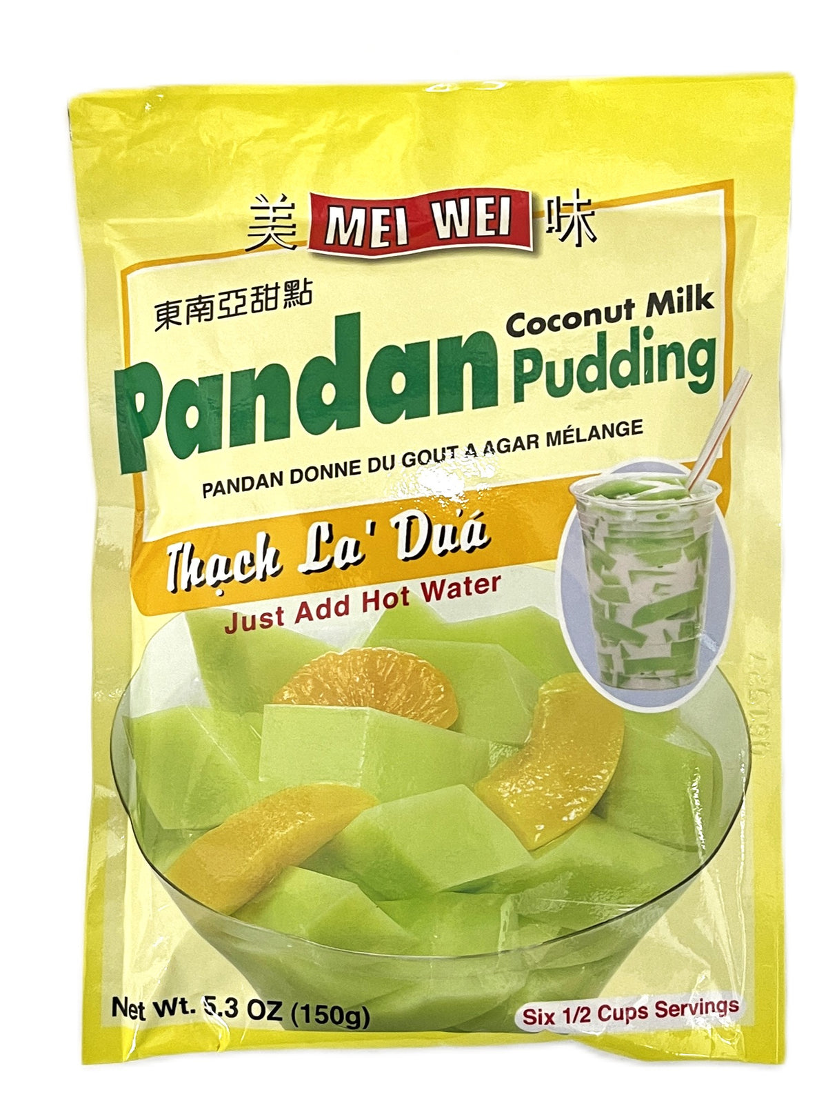MEI WEI COCONUT MILK PANDAN PUDDING MIX (5.3oz)