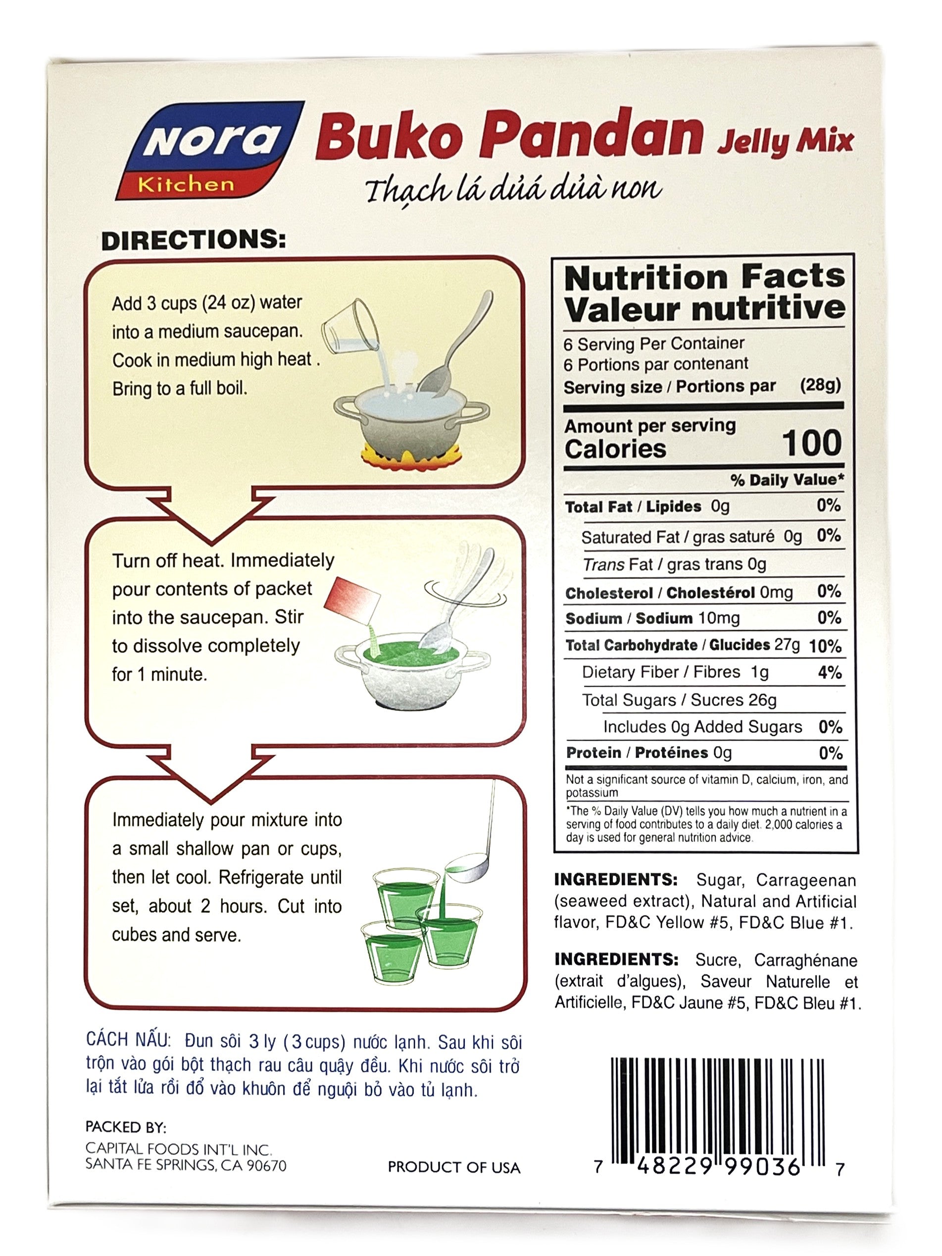 NORA KITCHEN BUKO PANDAN JELLY MIX (5.9oz) – Tim's Oriental
