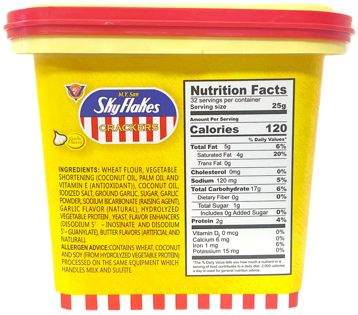 SKYFLAKES CRACKERS 32PK - GARLIC