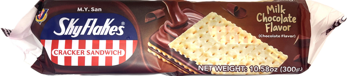 SKYFLAKES CRACKER SANDWICH 10PK - MILK CHOCOLATE