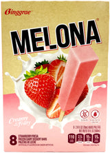 BINGGRAE MELONA DAIRY ICE BAR 8PK - STRAWBERRY