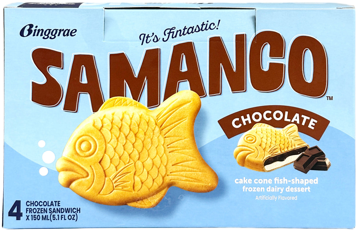BINGGRAE SAMANCO TAIYAKI ICE CREAM 4PK - CHOCOLATE