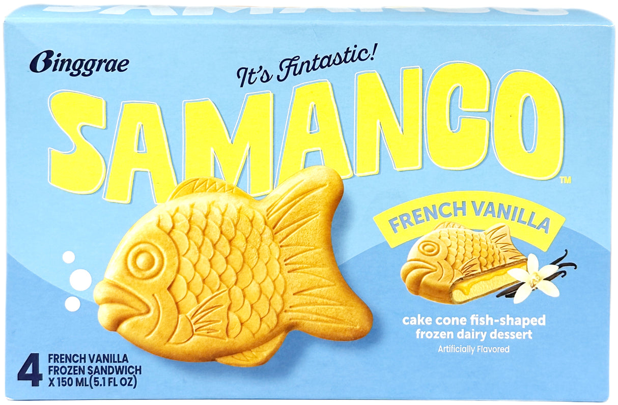 BINGGRAE SAMANCO TAIYAKI ICE CREAM 4PK - FRENCH VANILLA