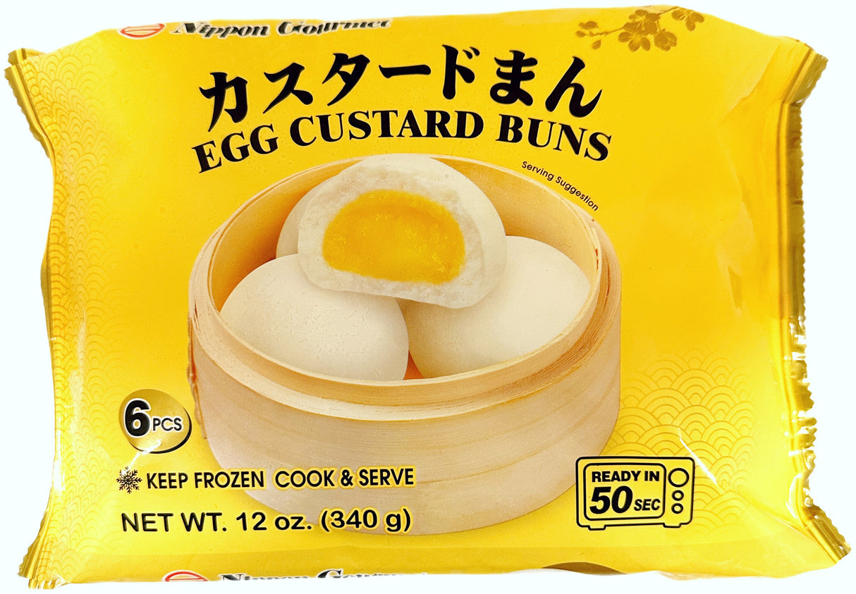 NIPPON GOURMET FROZEN EGG CUSTARD BUNS 6PK
